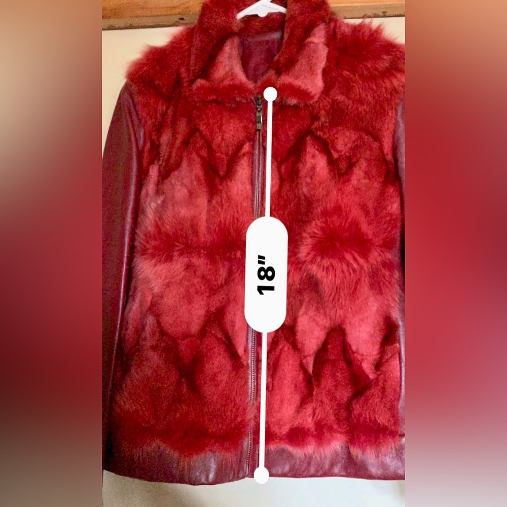 🎁leather jacket, burgundy red. small size. authentic leather 🎁#RAB - Picture 12 of 15